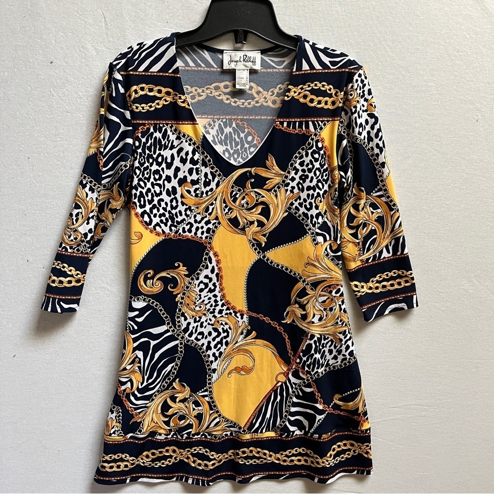 Vintage Joseph Ribkoff Baroque Chain Print Dress 6